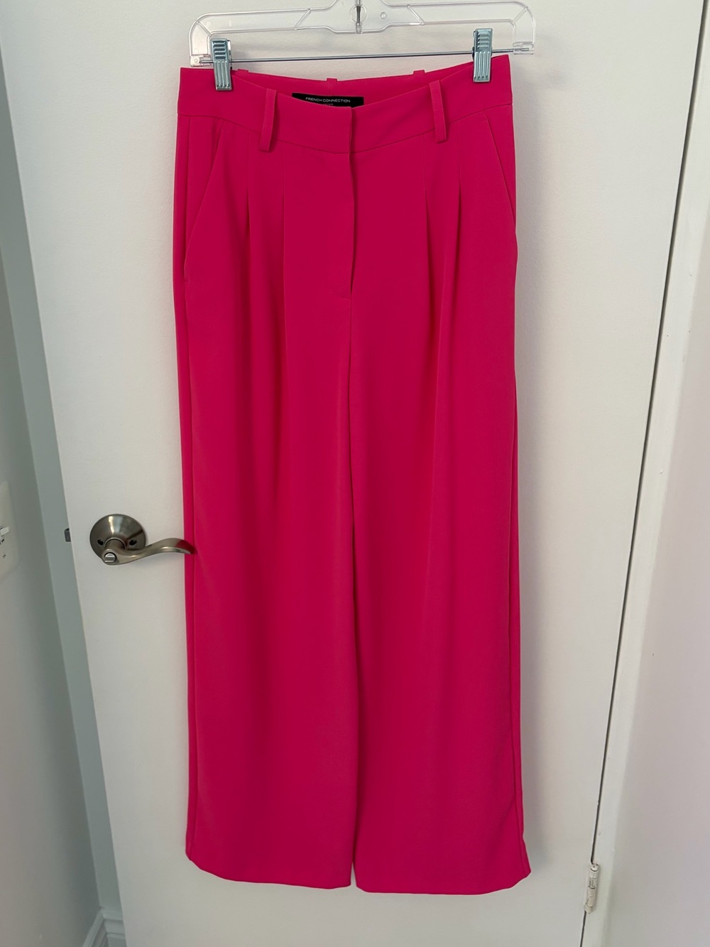 French Connection Bright Pink Wide Leg Trousers